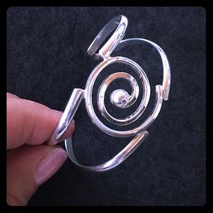 Silver cuff bracelet